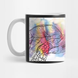 Madagascar Turtle Colorful Watercolor Illustration Mug